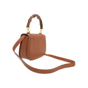Gucci Shoulder Leather Top Handle Bag Bamboo Handbag